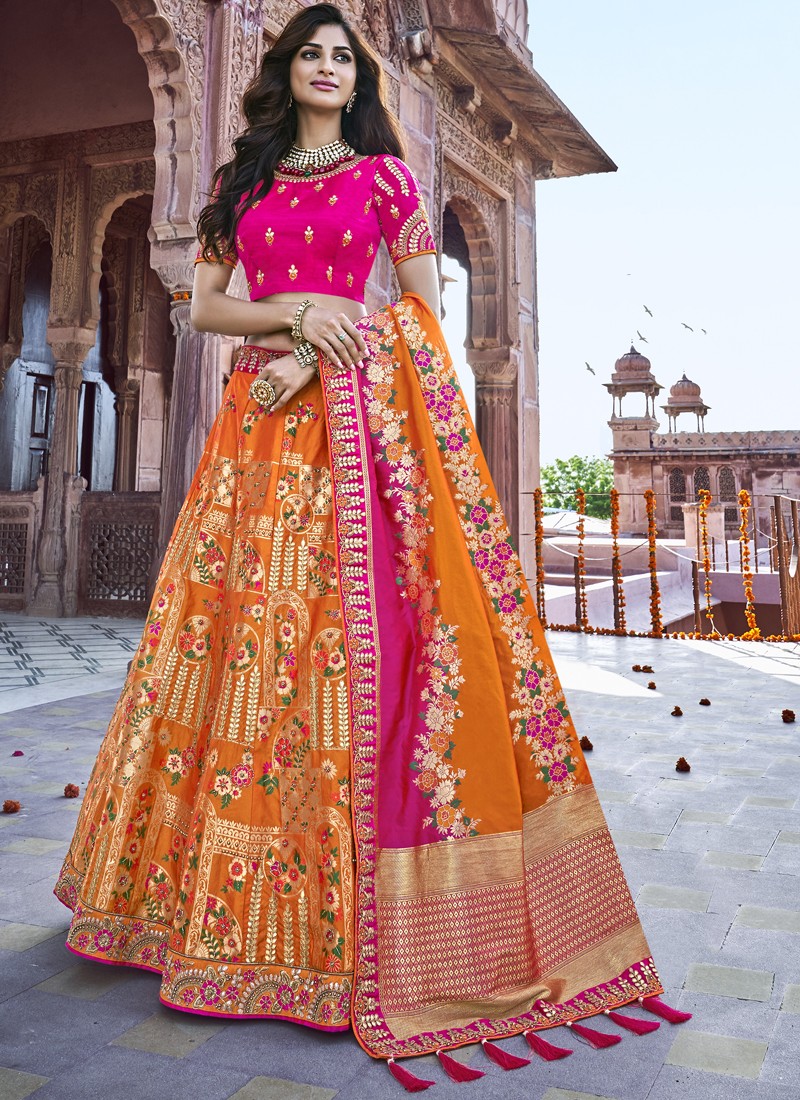 banarasi silk ghagra choli