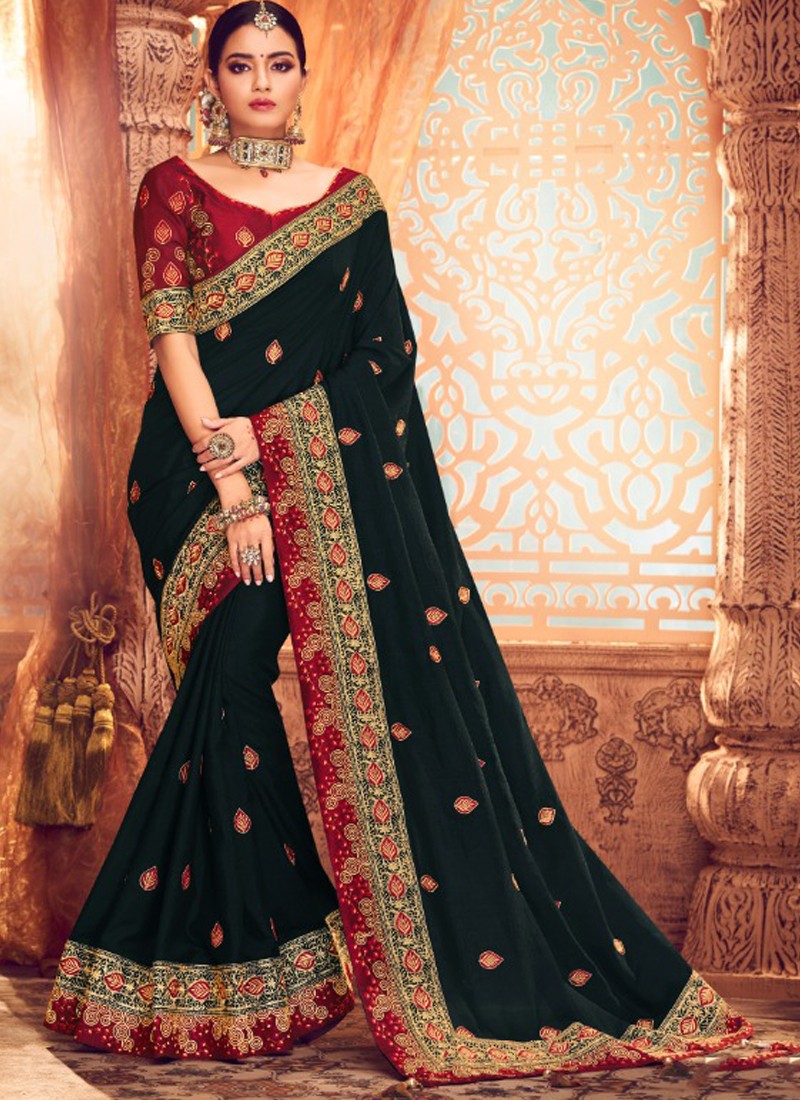 heavy work saree with price
