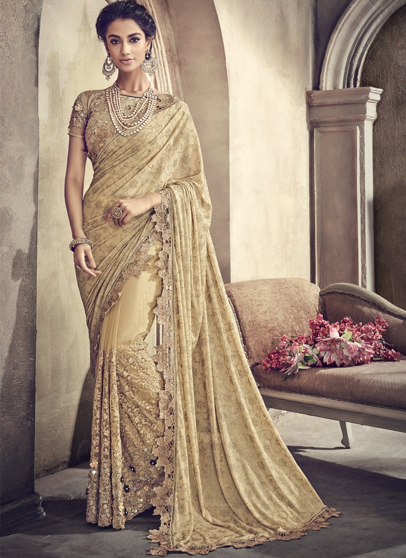 heavy work saree with price