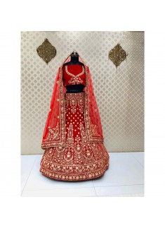 Bridal Lehenga Choli In Traditional Colour Combination