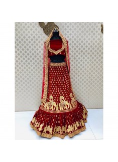 Bridal Lehenga Choli In Traditional Colour Combination