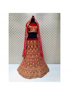 Bridal Lehenga Choli In Traditional Colour Combination