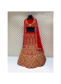 Bridal Lehenga Choli In Traditional Colour Combination