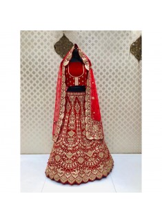 Bridal Lehenga Choli In Traditional Colour Combination