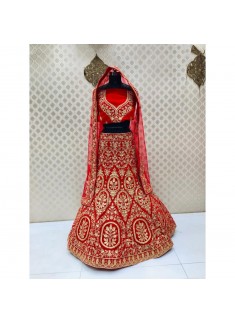 Bridal Lehenga Choli In Traditional Colour Combination