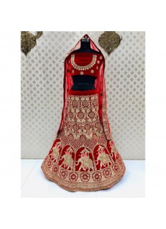 Bridal Lehenga Choli In Traditional Colour Combination