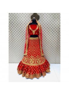 Bridal Lehenga Choli In Traditional Colour Combination