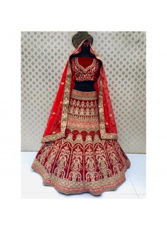 Bridal Lehenga Choli In Traditional Colour Combination