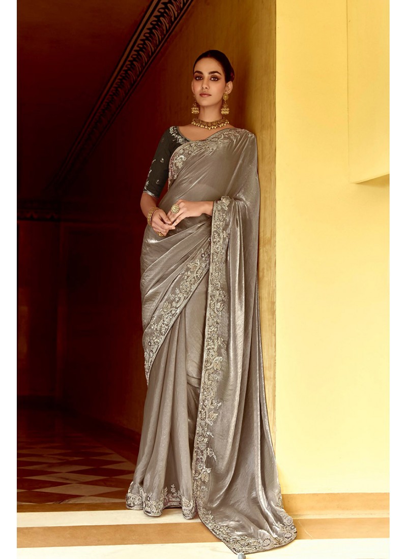 Complements For Your Ravishing Ethnic Look Is This Dazzle In Our Party Wear Fancy Saree,  Vibrant Colors, Luxurious Fabrics, And Bold Designs. Unleash Your Inner Diva And Shine Which Will Reflect The Charm Of High-End Fashion.