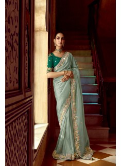 Complements For Your Ravishing Ethnic Look Is This Dazzle In Our Party Wear Fancy Saree,  Vibrant Colors, Luxurious Fabrics, And Bold Designs. Unleash Your Inner Diva And Shine Which Will Reflect The Charm Of High-End Fashion.
