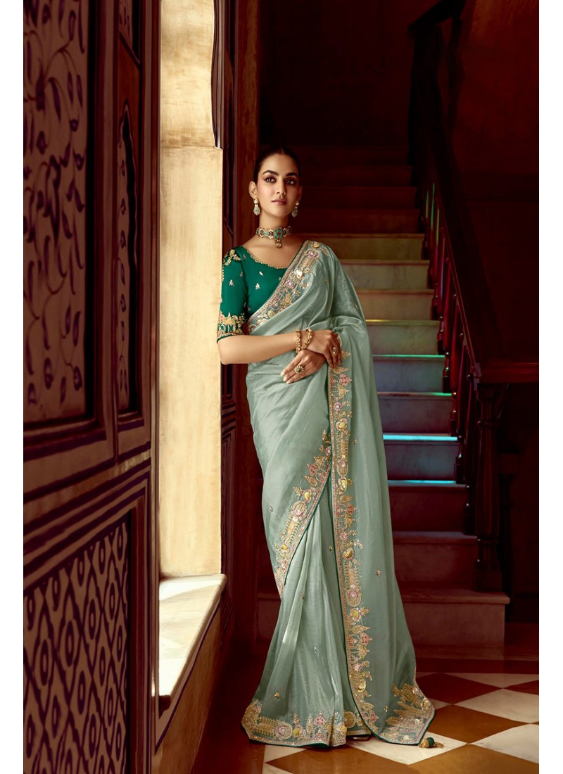 Complements For Your Ravishing Ethnic Look Is This Dazzle In Our Party Wear Fancy Saree,  Vibrant Colors, Luxurious Fabrics, And Bold Designs. Unleash Your Inner Diva And Shine Which Will Reflect The Charm Of High-End Fashion.