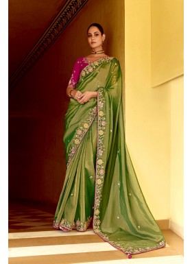 Complements For Your Ravishing Ethnic Look Is This Dazzle In Our Party Wear Fancy Saree,  Vibrant Colors, Luxurious Fabrics, And Bold Designs. Unleash Your Inner Diva And Shine Which Will Reflect The Charm Of High-End Fashion.