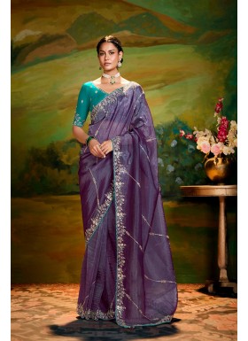 Compliments For Your Ravishing Ethnic Look Is This Dazzle In Our Party Wear Fancy Saree,  Vibrant Colors, Luxurious Fabrics, And Bold Designs.
