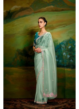 Compliments For Your Ravishing Ethnic Look Is This Dazzle In Our Party Wear Fancy Saree,  Vibrant Colors, Luxurious Fabrics, And Bold Designs.