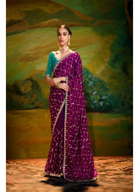 Compliments For Your Ravishing Ethnic Look Is This Dazzle In Our Party Wear Fancy Saree,  Vibrant Colors, Luxurious Fabrics, And Bold Designs.