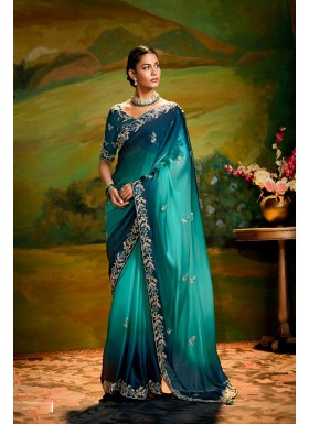 Compliments For Your Ravishing Ethnic Look Is This Dazzle In Our Party Wear Fancy Saree,  Vibrant Colors, Luxurious Fabrics, And Bold Designs.