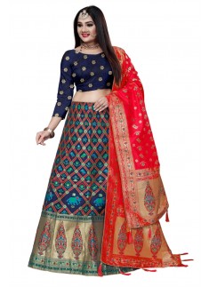 Decent Look Banarasi Silk Lehenga Choli