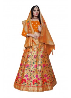 Decent Look Banarasi Silk Lehenga Choli