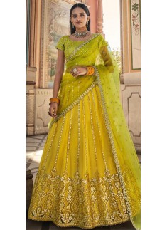 Decent Look Lehenga Choli With Unique Simple Work And Contrast Dupatta