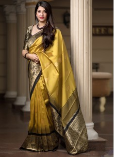 Decent Look Party Wear Banarasi Silk saree