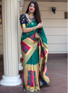 Decent Look Party Wear Banarasi Silk saree