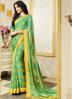 Decent Look Party Wear Printed Sarees