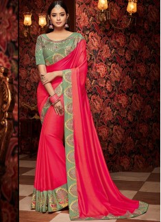 Decent Look Saree With Contrast Designer Border