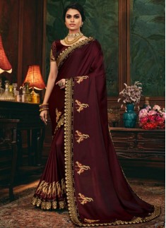 Decent Look Weaving Saree With Heavy Work Blouse Piece