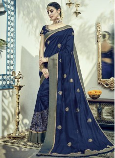 Decent Soft Silk Saree With Zari Work Butta And Heavy Blouse