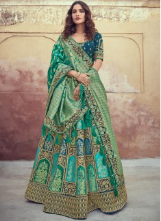 Designer Banarasi SIlk Fabric Lehenga Choli With W