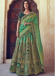 Designer Banarasi SIlk Fabric Lehenga Choli With W