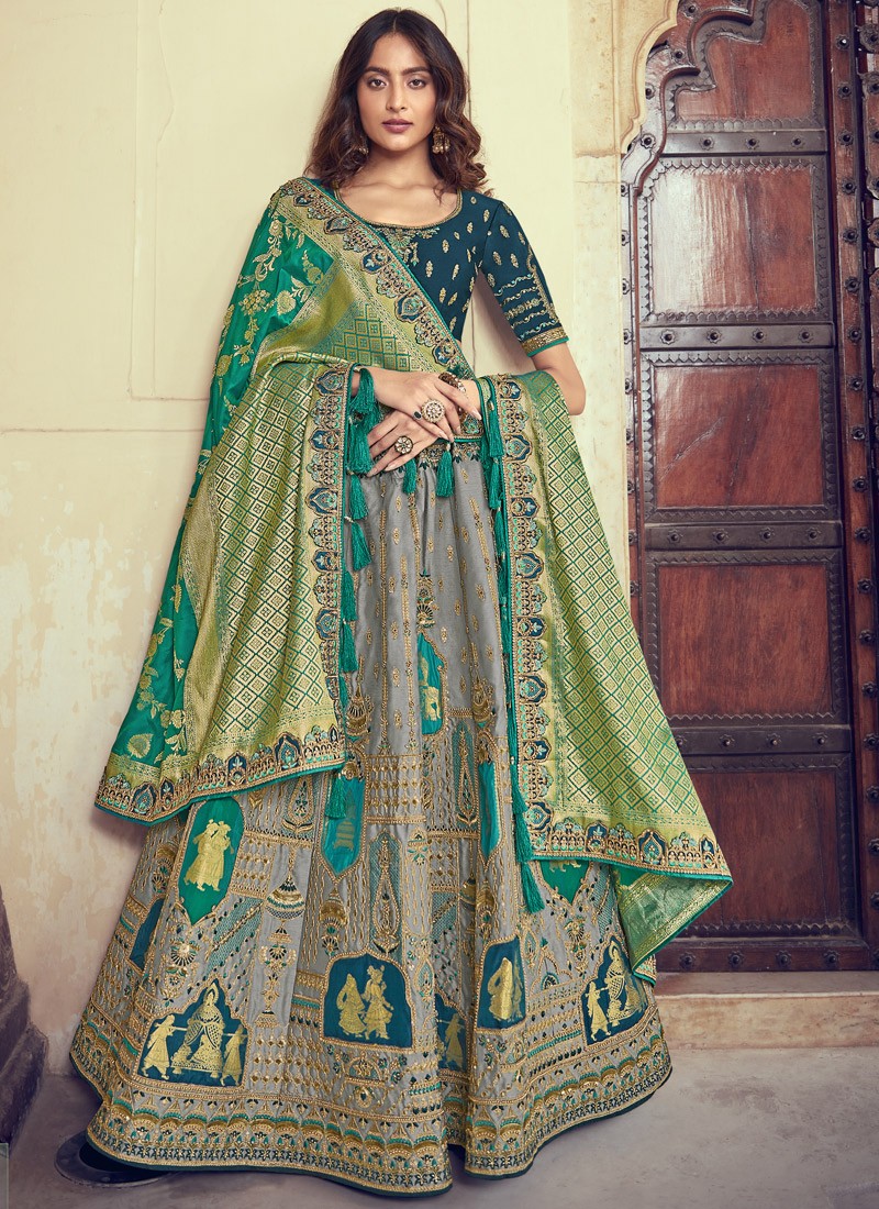 Buy Stylish Black Sequins Georgette Party Wear Crop Top Lehenga Online