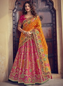 Designer Banarasi SIlk Fabric Lehenga Choli With Weaving Banarasi SIlk Dupatta