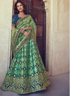 Designer Banarasi SIlk Fabric Lehenga Choli With W