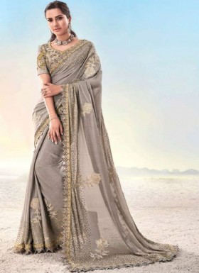 Designer Cutwork Border Saree With Soft Crep Material Including Fancy Blouse Piece