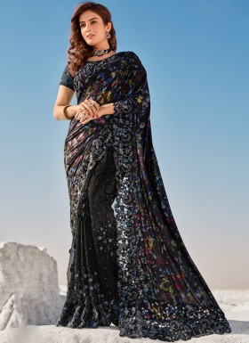 Designer Imported Print Pallu ,Digital Net Skirt And Heavy Blouse Piece