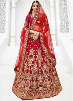 Designer Lehenga Choli With Jhari Work And Resham Work