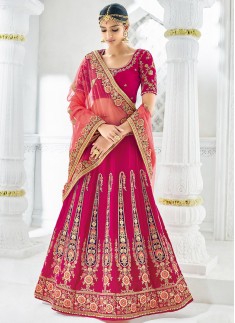 Designer Lehenga Choli With Jhari Work And Resham Work