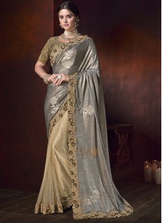 Designer Saree With Imported Fabric And Designer Blouse Piece