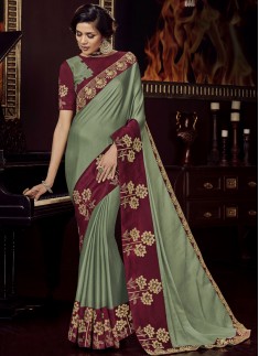 Designer Soft Silk Saree With Heavy Blouse Piece