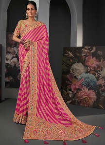 Designer weaving border saree with Fancy Blouse Piece
