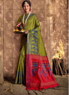 Elegant Look Soft Dola Silk Material Saree