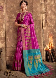Elegant Look Soft Dola Silk Material Saree