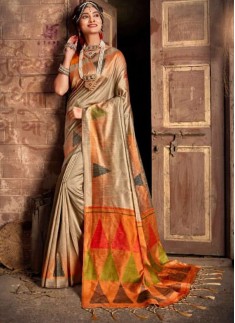 Elegant Look Soft Dola Silk Material Saree