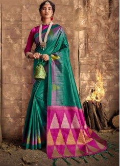 Elegant Look Soft Dola Silk Material Saree