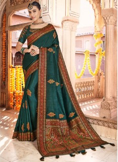 Elegant Soft Silk Saree With Weawing Butaa And Heavy Blouse Piece