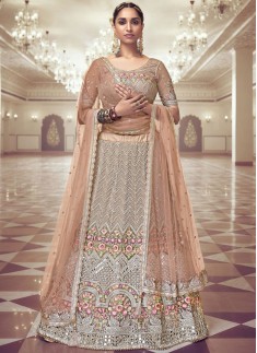 Elegant Work Lehenga Choli With Same Color Work Dupatta