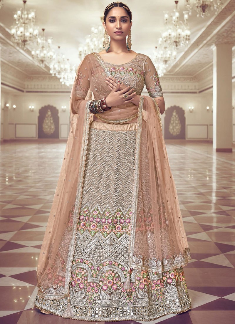 Elegant Work Lehenga Choli With Same Color Work Dupatta