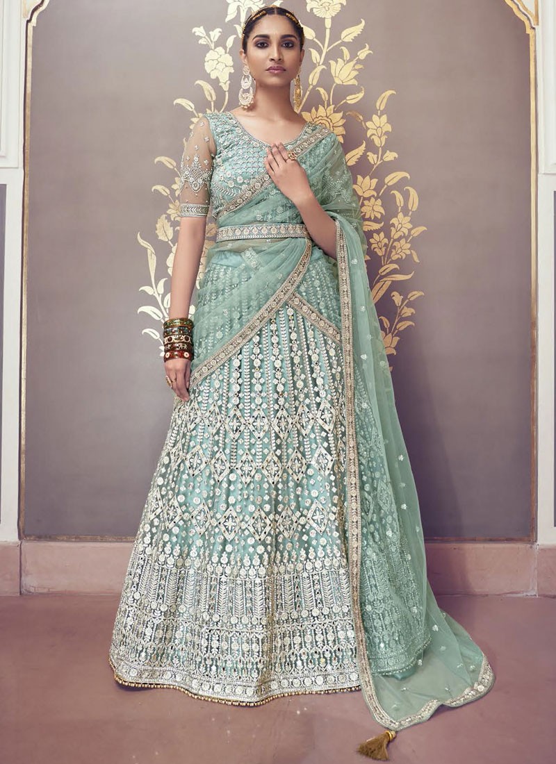 Elegant Work Lehenga Choli With Same Color Work Dupatta