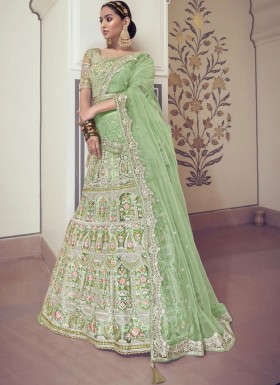 Elegant Work Lehenga Choli With Same Color Work Dupatta